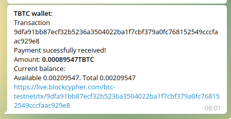 Телеграм-бот криптовалютного кошелька на основе  php-telegram-bot