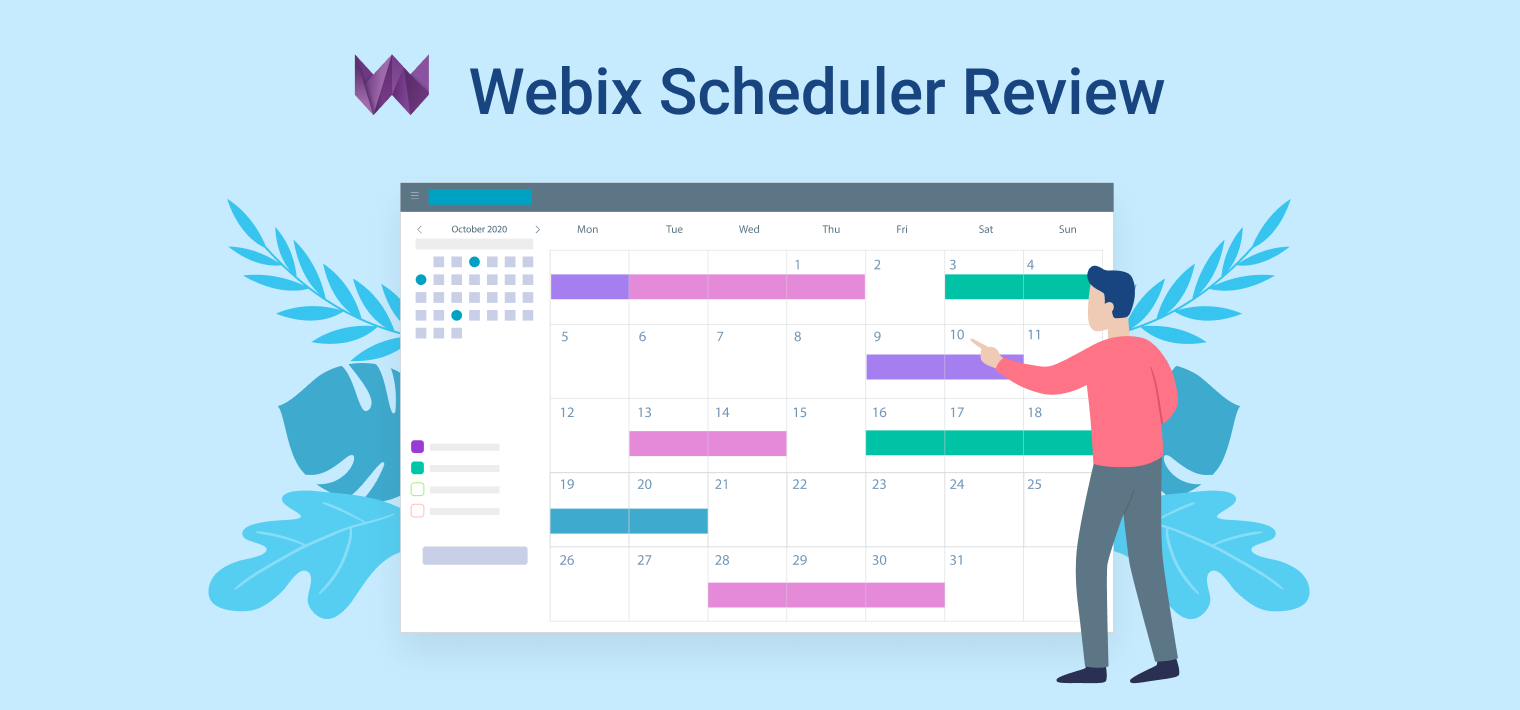 JavaScript Scheduler виджет для веб-разработки от Webix